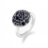 Stříbrný prsten Hot Diamonds Emozioni Bouquet Black
