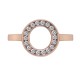 Stříbrný prsten Hot Diamonds Emozioni Saturno Rose Gold