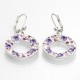 Náušnice s krystaly Swarovski Circle Violet