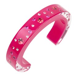 Náramek Cayoo Bubbles Fuchsia Slim