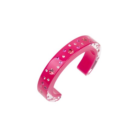 Náramek Cayoo Bubbles Fuchsia Slim