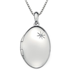 Stříbrný přívěsek Hot Diamonds Memories Oval Locket