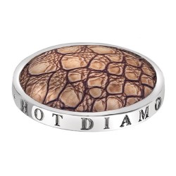 Přívěsek Hot Diamonds Emozioni Faux Crocodile Light Brown Coin