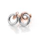 Stříbrné náušnice Hot Diamonds Eternity Interlocking Rose Gold Stud DE309