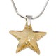 Stříbrný náhrdelník s krystalem Swarovski Star Golden Shadow