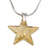 Stříbrný náhrdelník s krystalem Swarovski Star Golden Shadow