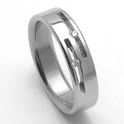 Dámský ocelový snubní prsten RZ05015