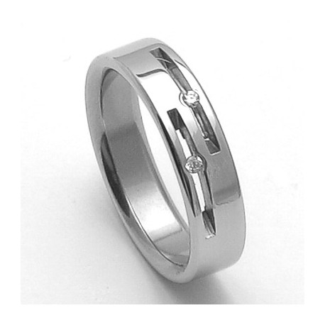 Dámský ocelový snubní prsten RZ05015