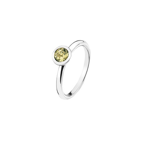 Stříbrný prsten Hot Diamonds Emozioni Scintilla Peridot Nature