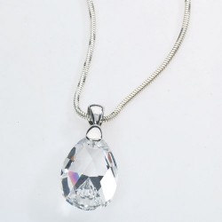 Stříbrný náhrdelník s krystalem Swarovski Pear Crystal