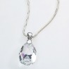 Stříbrný náhrdelník s krystalem Swarovski Pear Crystal