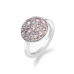 Stříbrný prsten Hot Diamonds Emozioni Bouquet Champagne