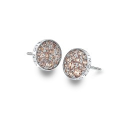 Stříbrné náušnice Hot Diamonds Emozioni Scintilla Champagne