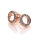 Stříbrné náušnice Hot Diamonds Emozioni Saturno Rose Gold
