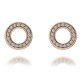 Stříbrné náušnice Hot Diamonds Emozioni Saturno Rose Gold