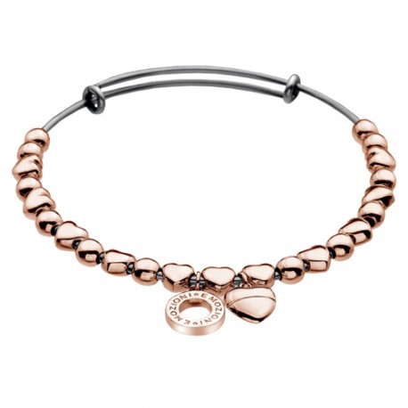 Ocelový náramek Hot Diamonds Emozioni Heart Rose Gold
