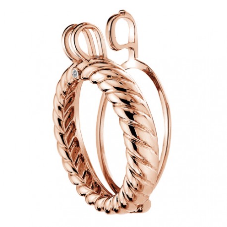 Stříbrný přívěsek Hot Diamonds Emozioni Sorrento Coin Keeper Rose