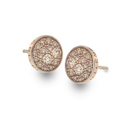 Stříbrné náušnice Hot Diamonds Emozioni Scintilla Champagne Rose Gold