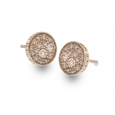 Stříbrné náušnice Hot Diamonds Emozioni Scintilla Champagne Rose Gold