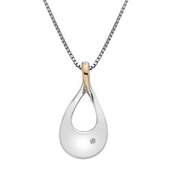 Stříbrný přívěsek Hot Diamonds Journey Rose Gold