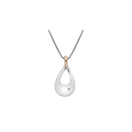 Stříbrný přívěsek Hot Diamonds Journey Rose Gold