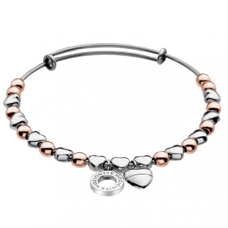 Ocelový náramek Hot Diamonds Emozioni Heart Rose and Silver