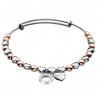 Ocelový náramek Hot Diamonds Emozioni Heart Rose and Silver