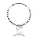 Ocelový náramek Hot Diamonds Emozioni Heart Rose and Silver