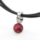 Ocelový přívěsek TeNo Stylish Cultured Dark Red Pearl