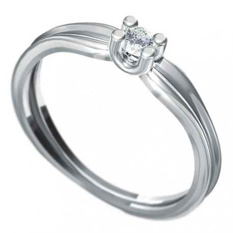 Zásnubní prsten s briliantem Dianka 811