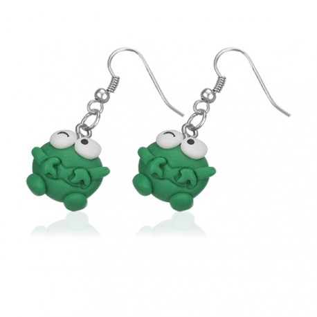 FIMO náušnice - žába
