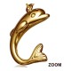 Bronzové náušnice - delfín