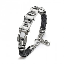 Ocelový náramek Oliver Weber Fight - 0520 (steel / black)