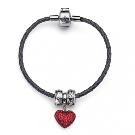 Náramek Oliver Weber Charmed Love (black/red)