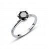 Stříbrný prsten Oliver Weber Brilliance large - 63217 (black)