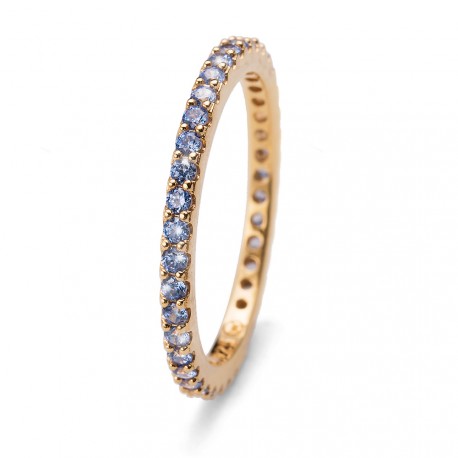 Stříbrný prsten Oliver Weber Jolie - 63225 (gold blue)