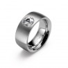 Ocelový prsten Oliver Weber - Phrase Steel 68013 (crystal)