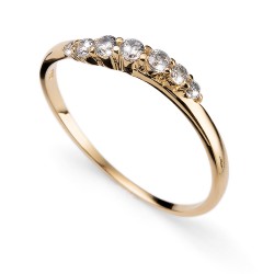 Stříbrný prsten Oliver Weber Petite - 63227 (crystal / gold plated)