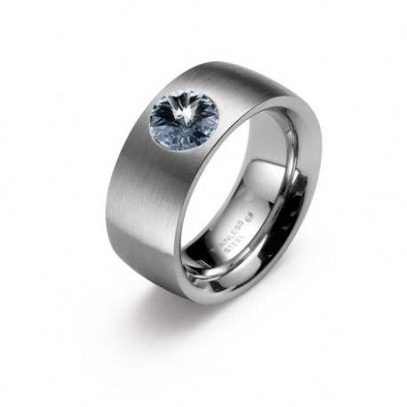 Ocelový prsten Oliver Weber - Phrase Steel 68013 (bl. diamond)