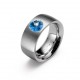 Ocelový prsten Oliver Weber - Phrase Steel 68013 (lt. sapphire)