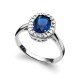 Stříbrný prsten Oliver Weber Pure - 63211 (blue)