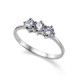 Stříbrný prsten Oliver Weber Simple Three - 63216 (crystal)