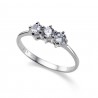 Stříbrný prsten Oliver Weber Simple Three - 63216 (crystal)