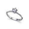 Stříbrný prsten Brilliance - 63215 (crystal)
