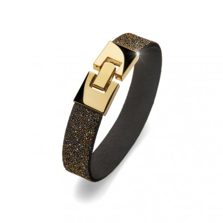 Náramek Oliver Weber Lucky (gold black metallic) vel 17,5cm