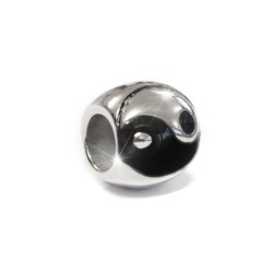 Korálek na náramek Oliver Weber Match Bead Yin Yang - 55023 (steel crystal)