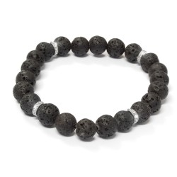 Pánský náramek Oliver Weber Beads - 67022 (ocel láv. kámen M)