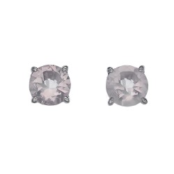 Stříbrné náušnice Hot Diamonds Anais růžový křemen AE010