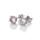 Stříbrné náušnice Hot Diamonds Anais růžový křemen AE010