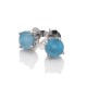 Stříbrné náušnice Hot Diamonds Anais modrý achát AE009
